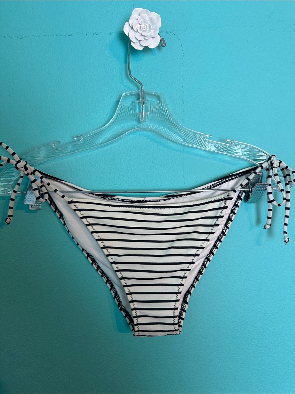 Victoria’s Secret Striped Swim The Teeny Bikini Bottoms M